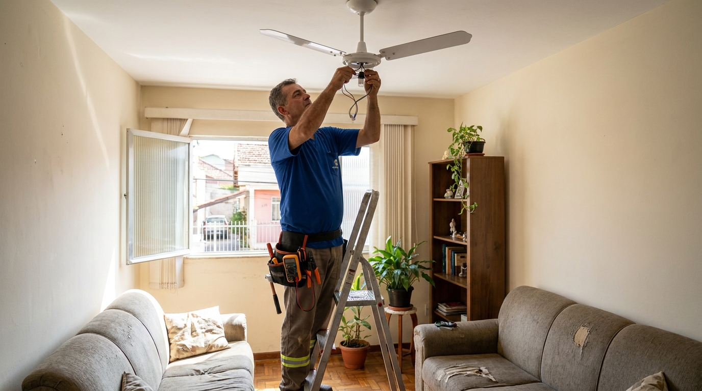 Montagem de Ventilador em Viamão‑RS